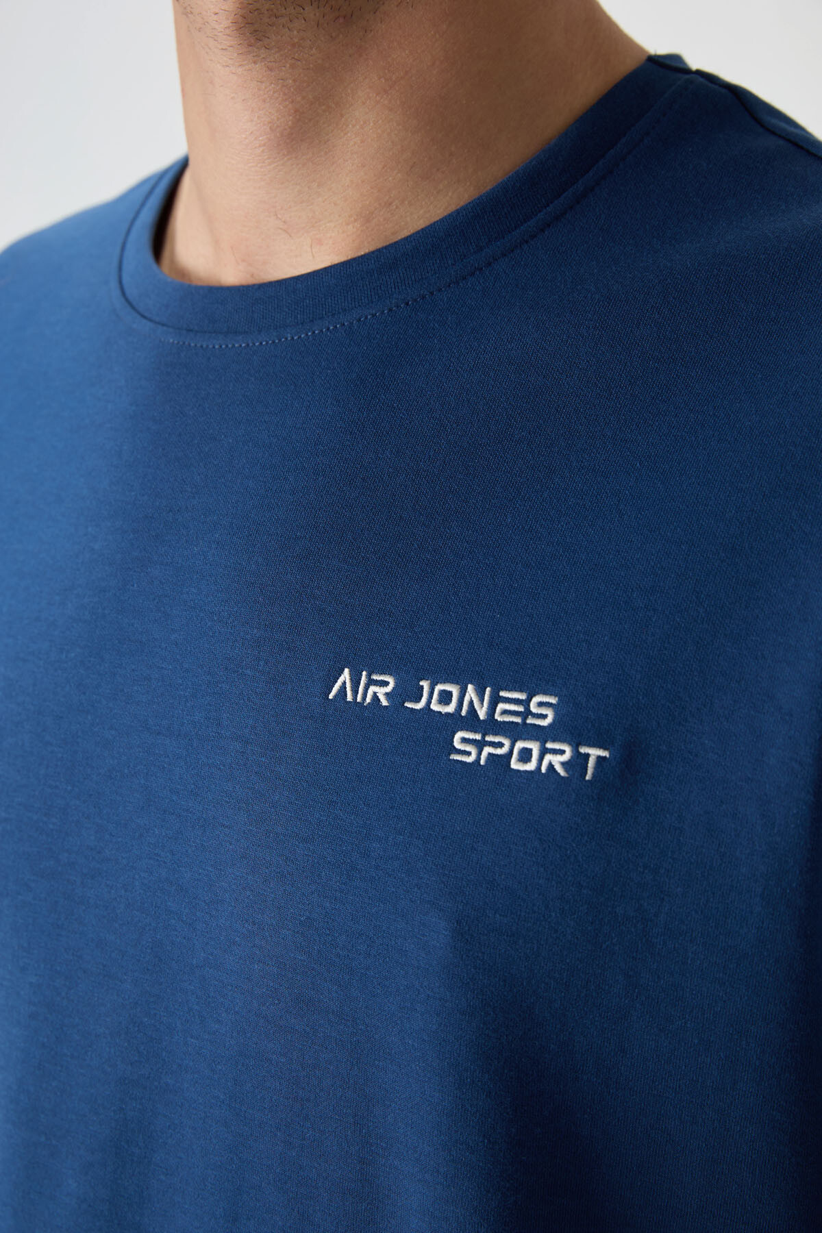 Parlament Pamuklu Kalın Yumuşak Dokulu Oversize Fit Nakışlı Erkek Eşofman Takım - 85252 - Air Jones (1)