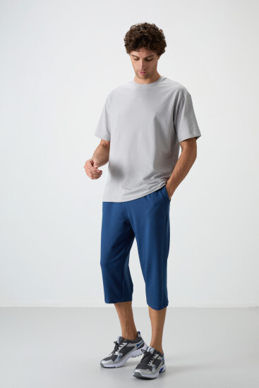 Parlament Pamuklu Yumuşak Dokulu Standart Fit Nakışlı Erkek Kapri - 83102 - TOMMYLIFE