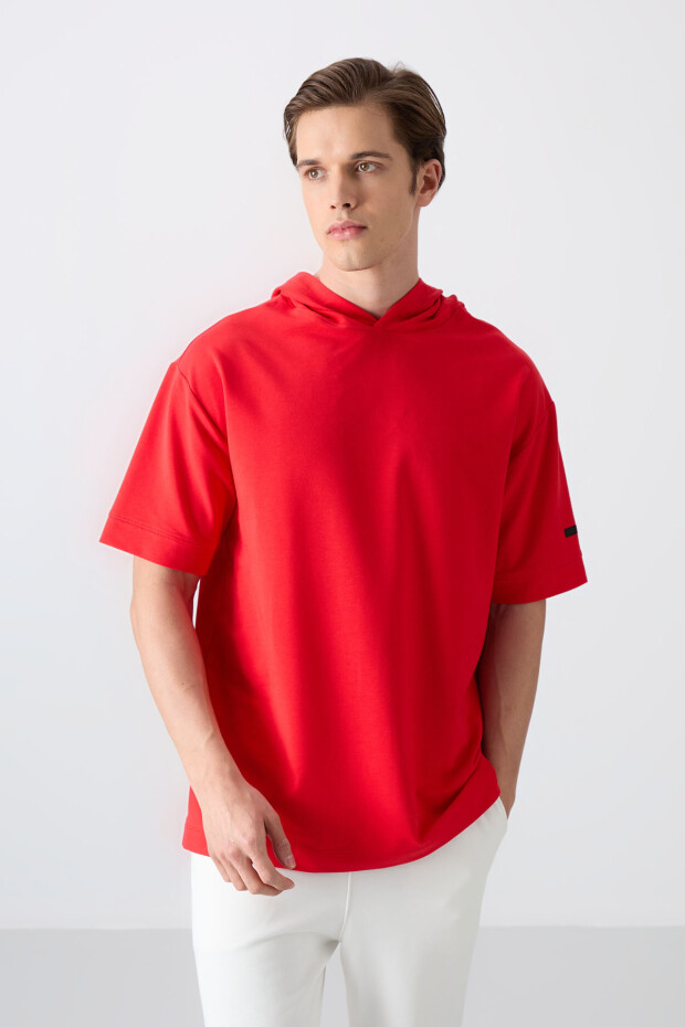 Fiesta Pamuklu Kalın Yumuşak Dokulu Oversize Fit Basic Erkek T-Shirt - 88352