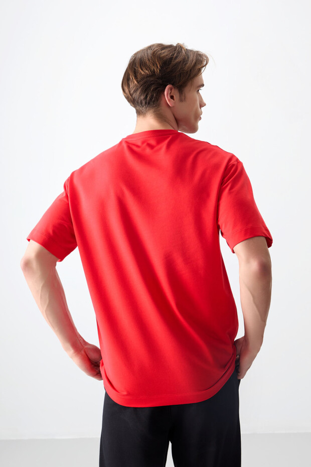 Fiesta Pamuklu Kalın Yumuşak Dokulu Oversize Fit Basic Erkek T-Shirt - 88377 - 6