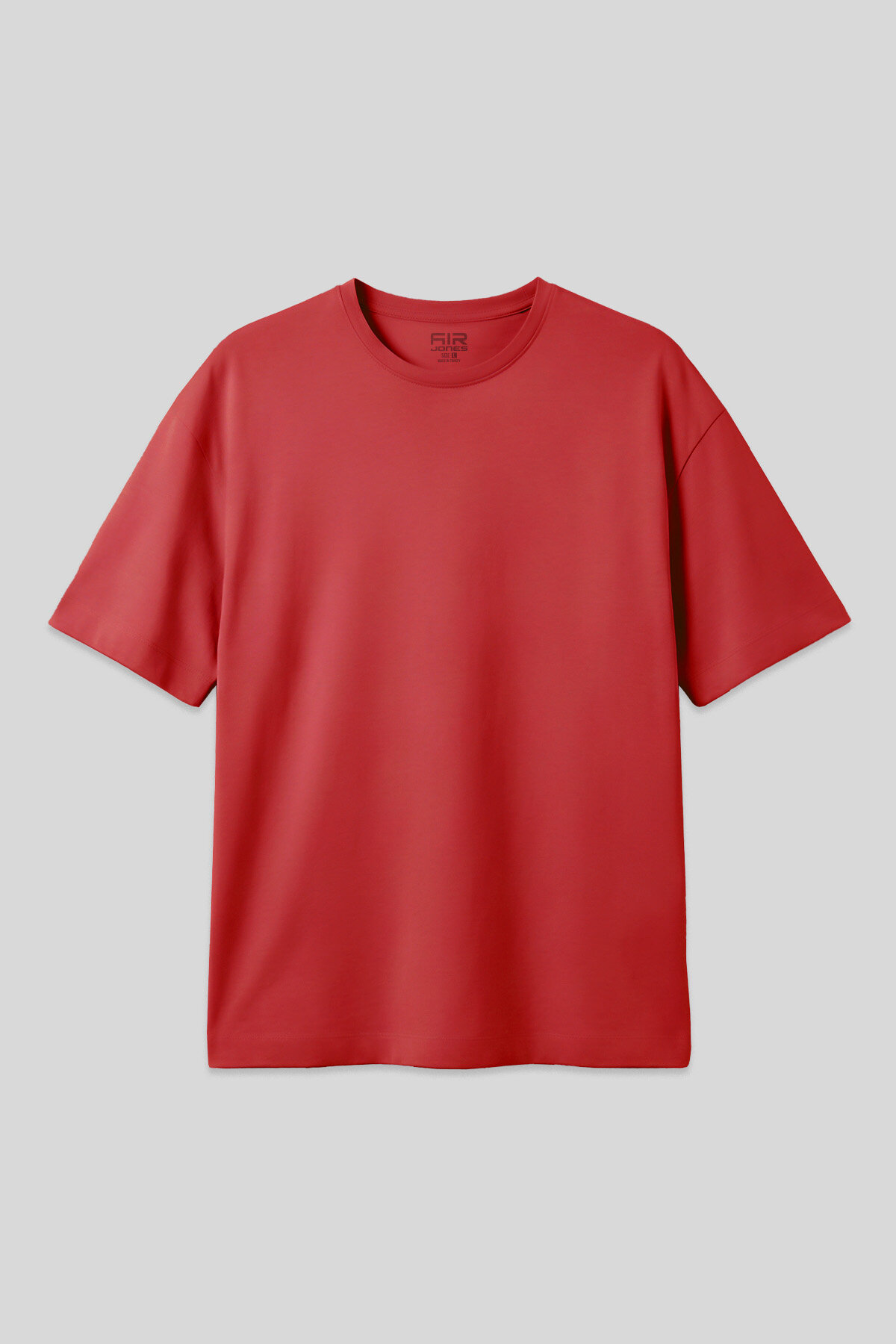 Fiesta Pamuklu Kalın Yumuşak Dokulu Oversize Fit Basic Erkek T-Shirt - 88377 - Air Jones