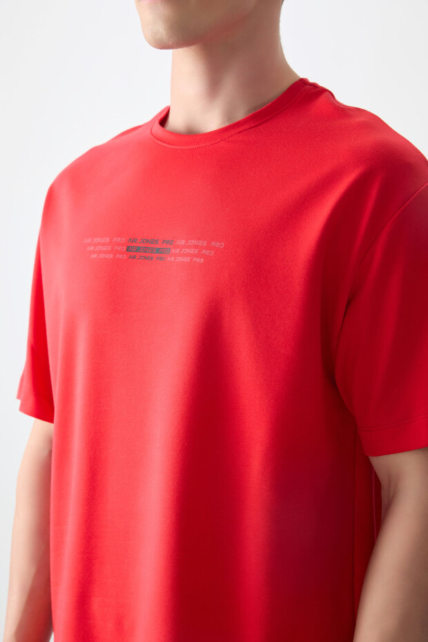 Fiesta Pamuklu Kalın Yumuşak Dokulu Oversize Fit Baskılı Erkek T-Shirt - 88374 - 3