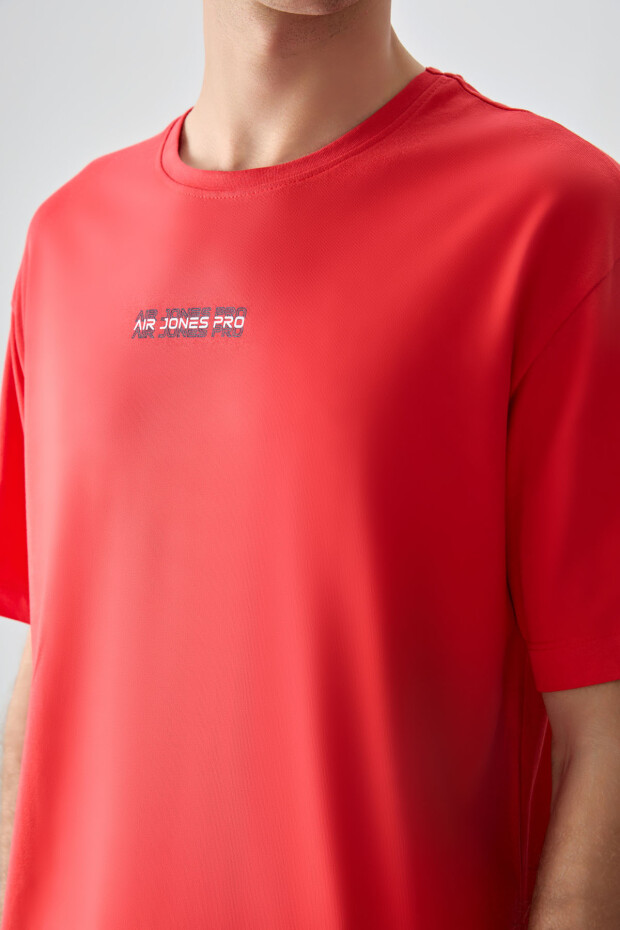 Fiesta %100 Pamuk Kalın Yumuşak Dokulu Oversize Fit Baskılı Erkek T-Shirt - 88354 - 3