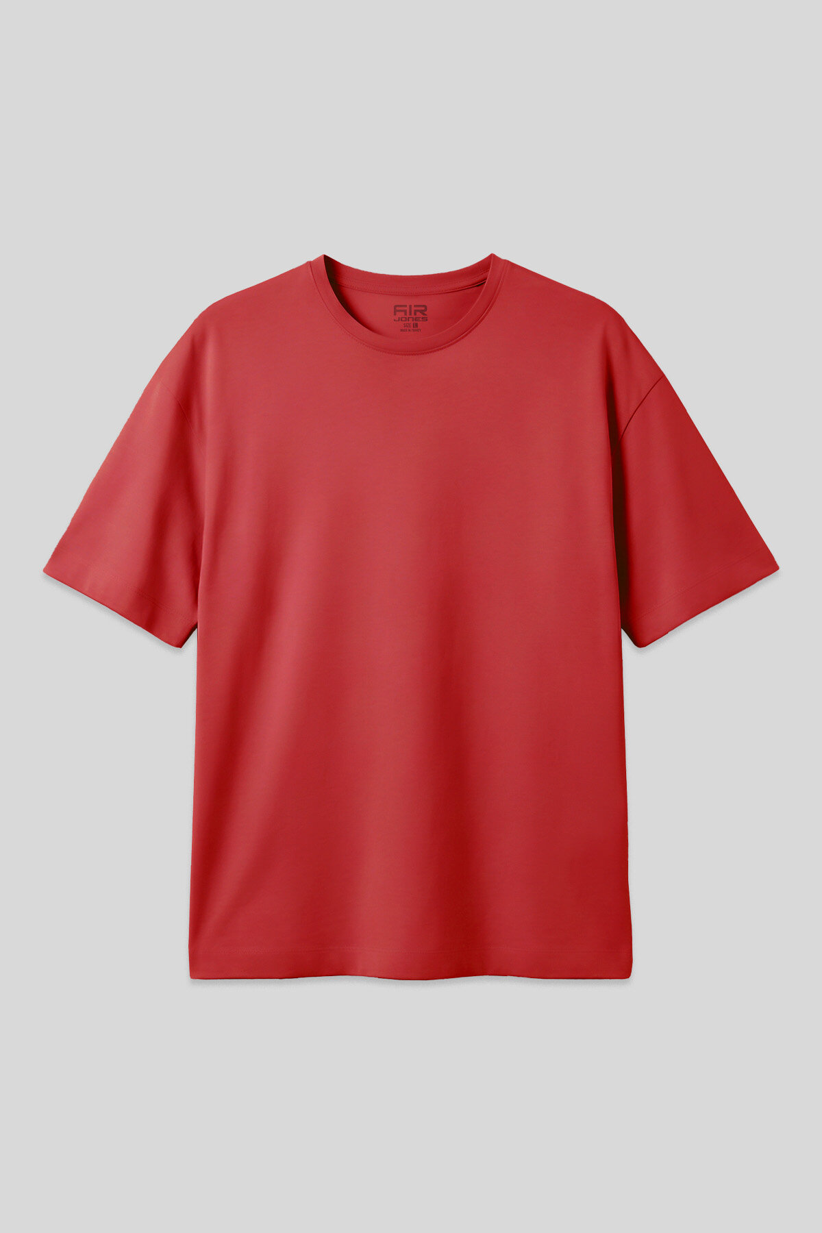 Fiesta %100 Pamuk Kalın Yumuşak Dokulu Oversize Fit Basic Erkek T-Shirt - 88353 - Air Jones