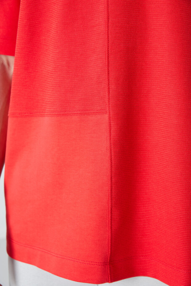 Fiesta Pamuklu Kalın Yüzeyi Dokulu Oversize Fit Basic Erkek T-Shirt - 88337 - 3