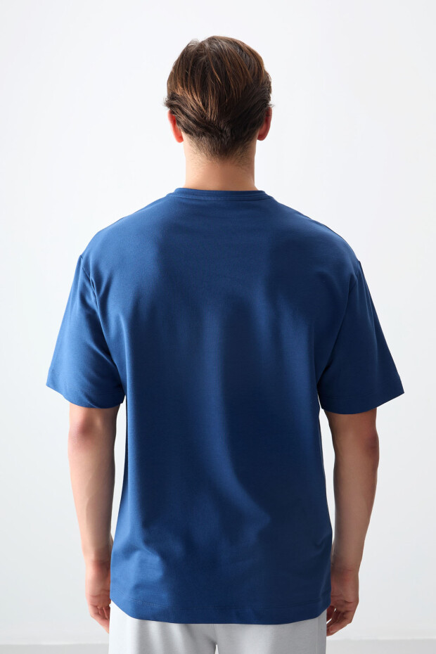 Parlament Pamuklu Kalın Yumuşak Dokulu Oversize Fit Basic Erkek T-Shirt - 88377 - 7
