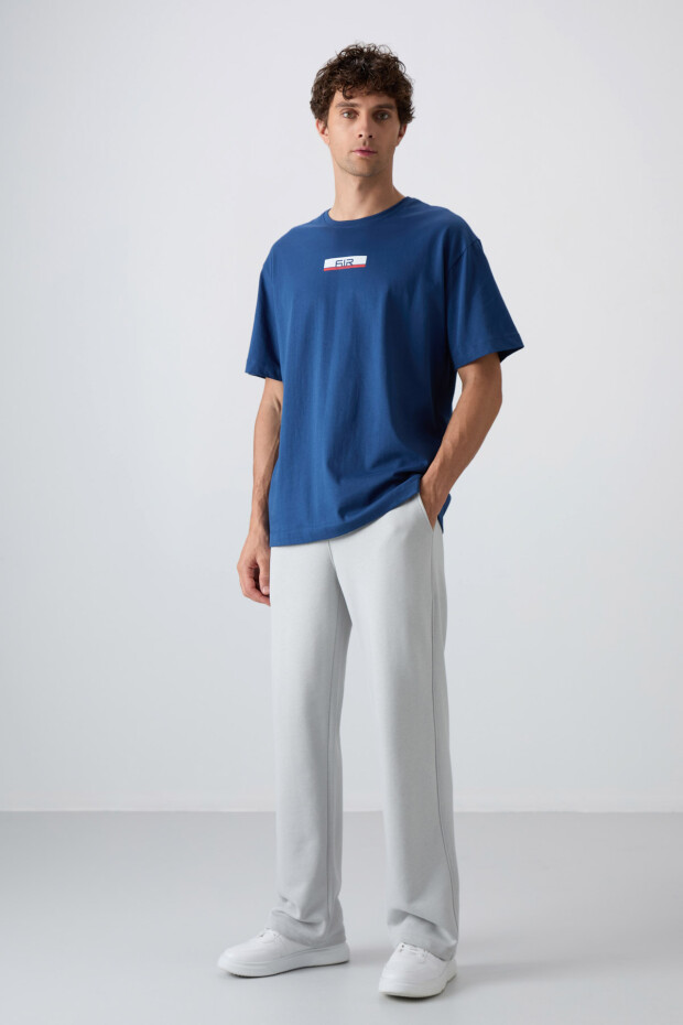 Parlament %100 Pamuk Kalın Yumuşak Dokulu Oversize Fit Baskılı Erkek T-Shirt - 88359 - 3