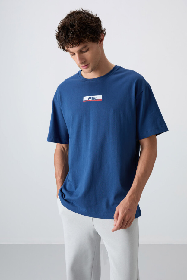 Parlament %100 Pamuk Kalın Yumuşak Dokulu Oversize Fit Baskılı Erkek T-Shirt - 88359 - 4