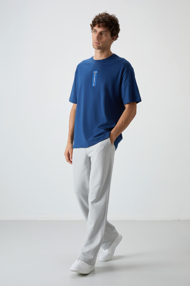 Parlament %100 Pamuk Kalın Yumuşak Dokulu Oversize Fit Baskılı Erkek T-Shirt - 88360 - 2