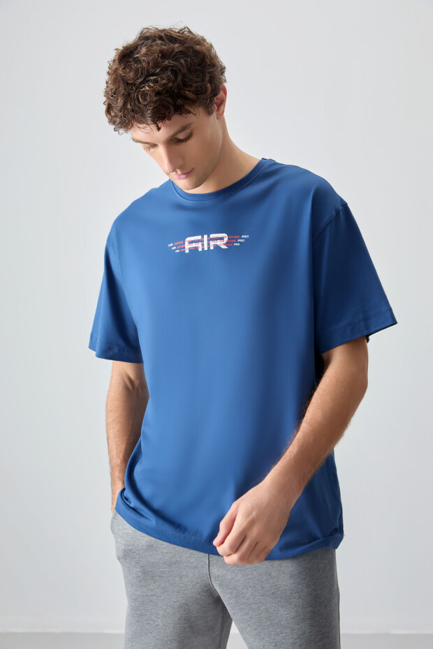 Parlament %100 Pamuk Kalın Yumuşak Dokulu Oversize Fit Baskılı Erkek T-Shirt - 88356 - 1