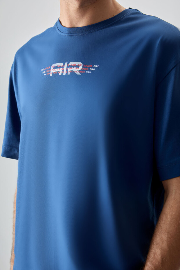 Parlament %100 Pamuk Kalın Yumuşak Dokulu Oversize Fit Baskılı Erkek T-Shirt - 88356 - 2