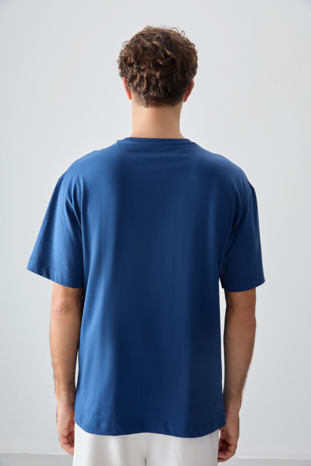 Parlament %100 Pamuk Kalın Yumuşak Dokulu Oversize Fit Baskılı Erkek T-Shirt - 88358 - 5