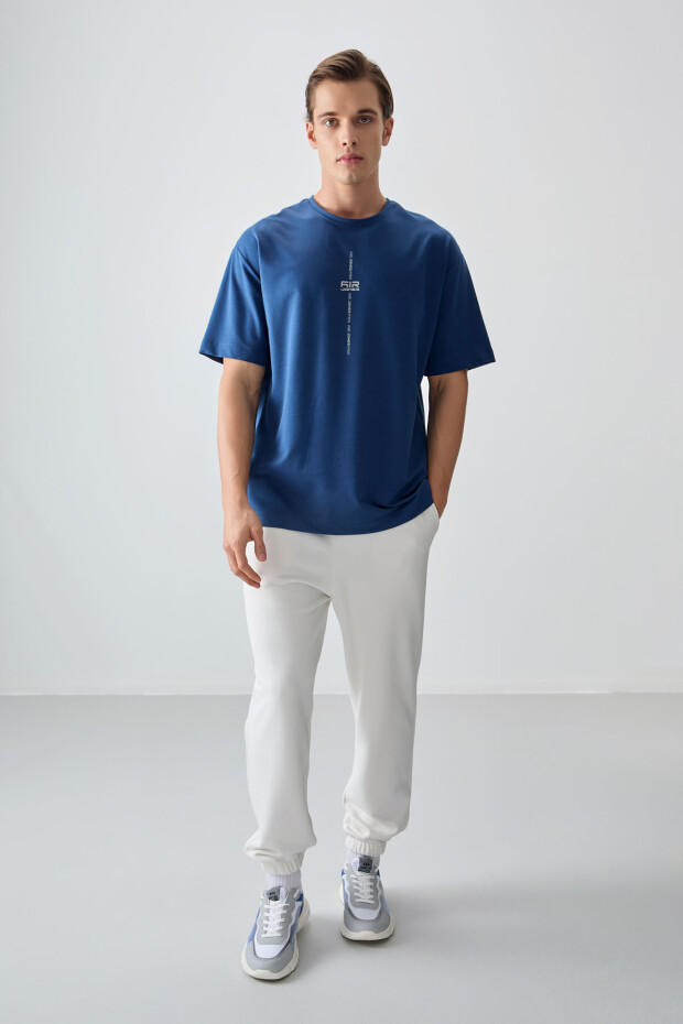 Parlament Pamuklu Kalın Yumuşak Dokulu Oversize Fit Baskılı Erkek T-Shirt - 88373 - 3