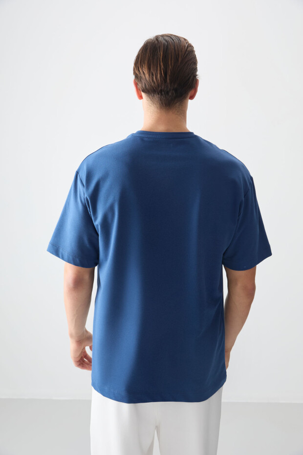 Parlament Pamuklu Kalın Yumuşak Dokulu Oversize Fit Baskılı Erkek T-Shirt - 88373 - 5