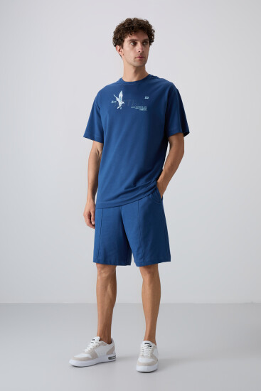 Parlament Pamuklu Kalın Yumuşak Dokulu Oversize Fit Baskılı Erkek T-Shirt - 88344 - TOMMYLIFE (1)