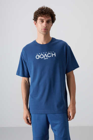 Parlament Pamuklu Kalın Yumuşak Dokulu Oversize Fit Baskılı Erkek T-Shirt - 88329 