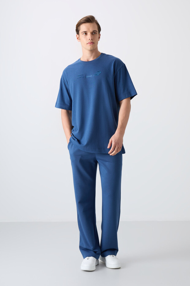 Parlament Pamuklu Kalın Yumuşak Dokulu Oversize Fit Baskılı Erkek T-Shirt - 88330 - 2