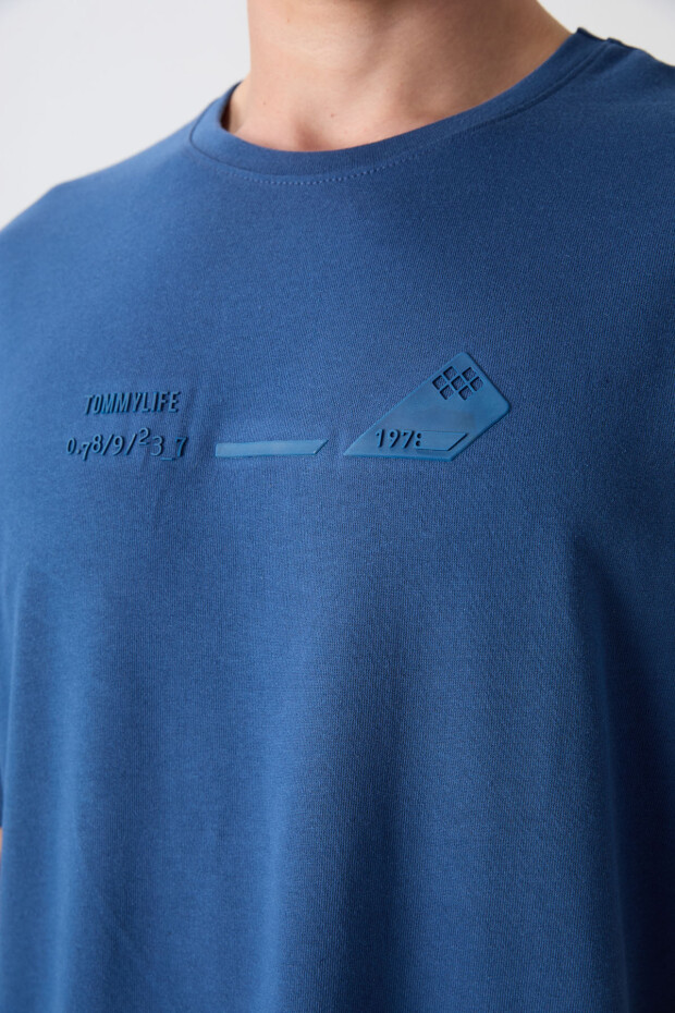 Parlament Pamuklu Kalın Yumuşak Dokulu Oversize Fit Baskılı Erkek T-Shirt - 88330 - 3