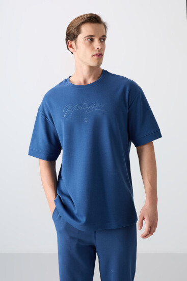 Parlament Pamuklu Kalın Yumuşak Dokulu Oversize Fit Baskılı Erkek T-Shirt - 88320 