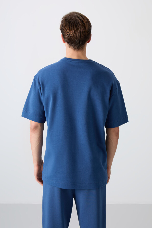 Parlament Pamuklu Kalın Yumuşak Dokulu Oversize Fit Baskılı Erkek T-Shirt - 88320 - 5