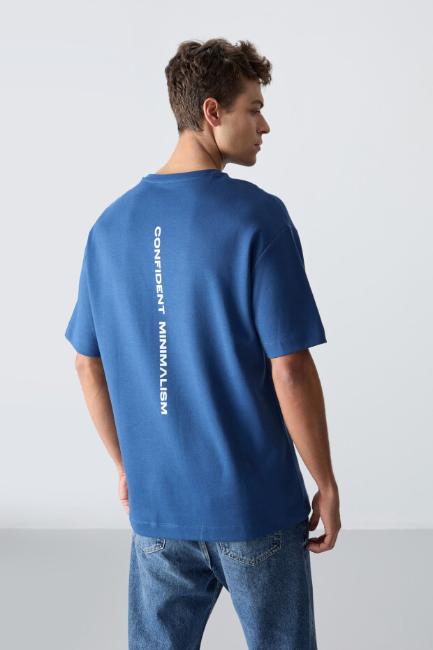 Parlament Pamuklu Kalın Yumuşak Dokulu Oversize Fit Baskılı Erkek T-Shirt - 88321 - 5