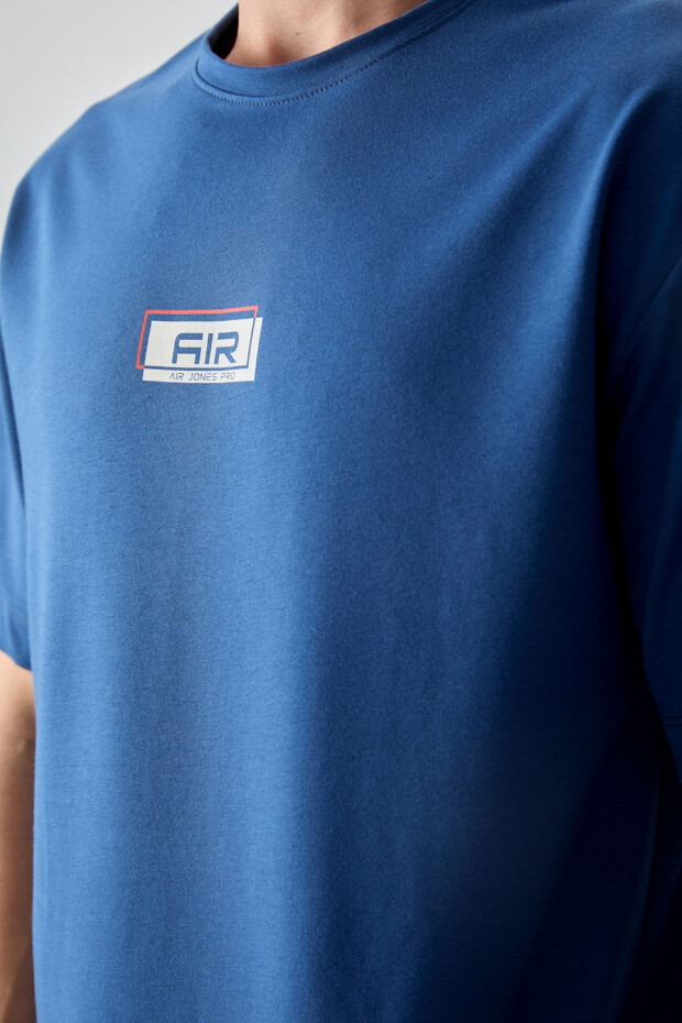 Parlament Pamuklu Kalın Yumuşak Dokulu Oversize Fit Baskılı Erkek T-Shirt - 88376 - 3