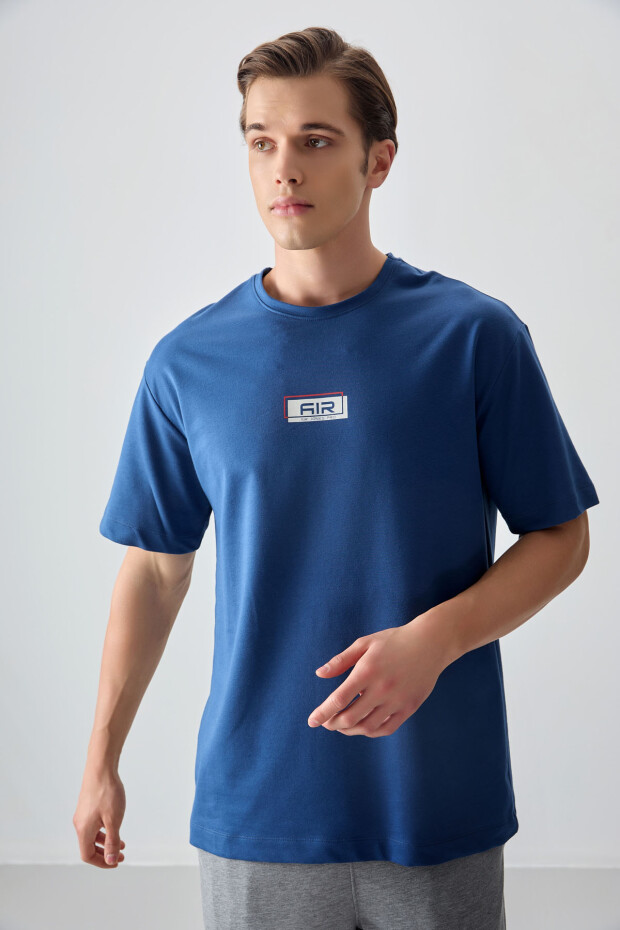 Parlament Pamuklu Kalın Yumuşak Dokulu Oversize Fit Baskılı Erkek T-Shirt - 88376 - 4