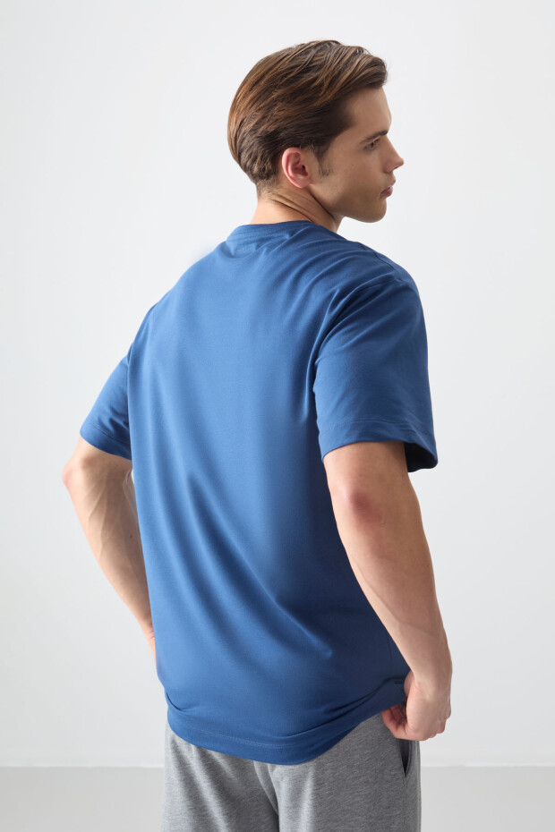 Parlament Pamuklu Kalın Yumuşak Dokulu Oversize Fit Baskılı Erkek T-Shirt - 88376 - 5