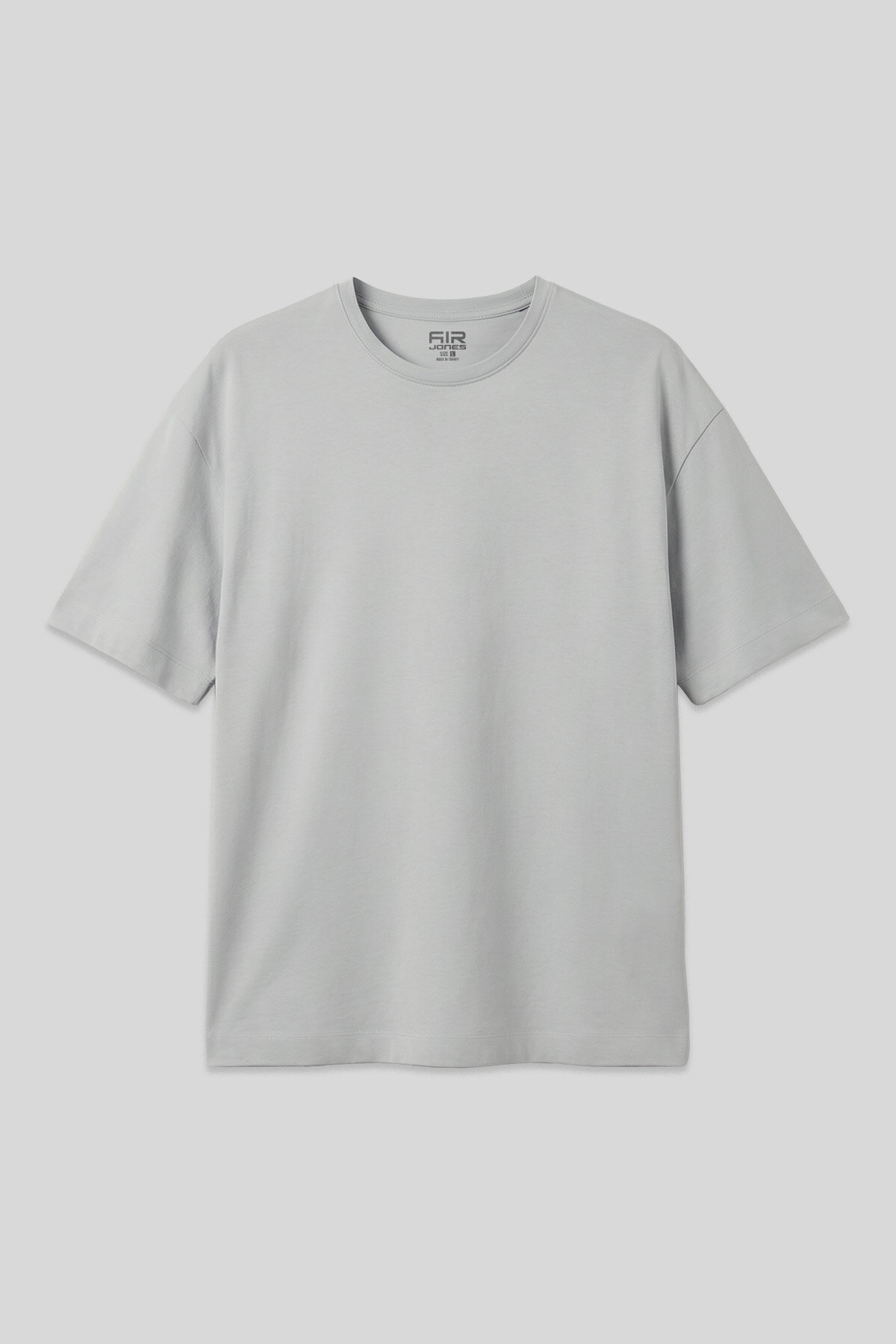 Taş %100 Pamuk Kalın Yumuşak Dokulu Oversize Fit Basic Erkek T-Shirt - 88353 - Air Jones