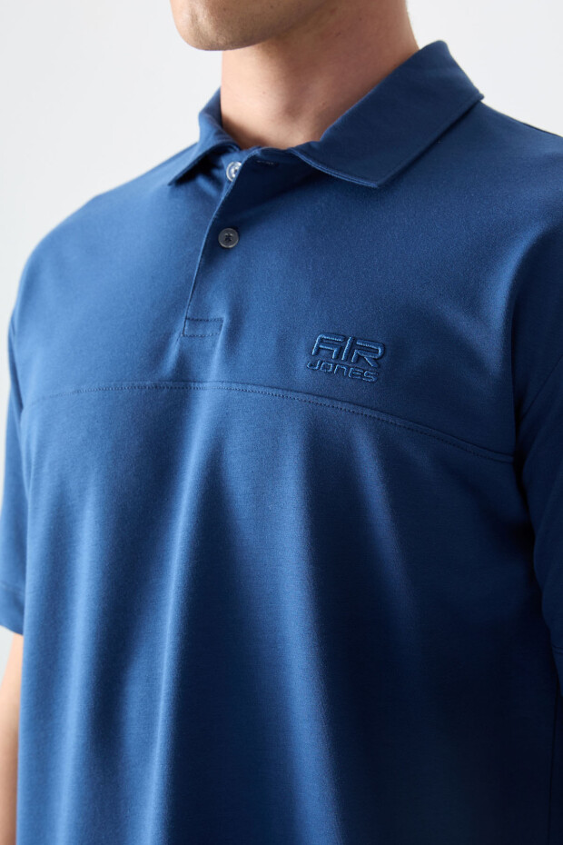 Parlament Pamuklu Kalın Yumuşak Dokulu Polo Yaka Oversize Fit Basic Erkek T- Shirt - 88382 - 3