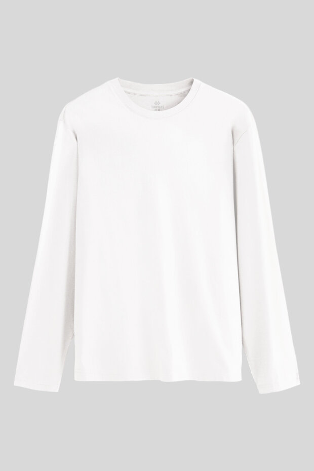 Beyaz Standart Fit Basic O Yaka Erkek Sweatshirt - 87997 - 1