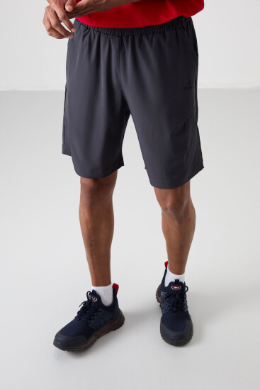 Antrasıt Kalın Yumuşak Comfort Fit Erkek Şort - 81268 - TOMMYLIFE (1)