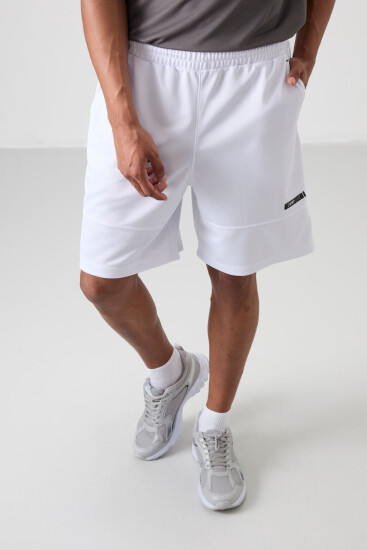 Beyaz Kalın Yumuşak Comfort Fit Erkek Şort - 81272 - TOMMYLIFE (1)