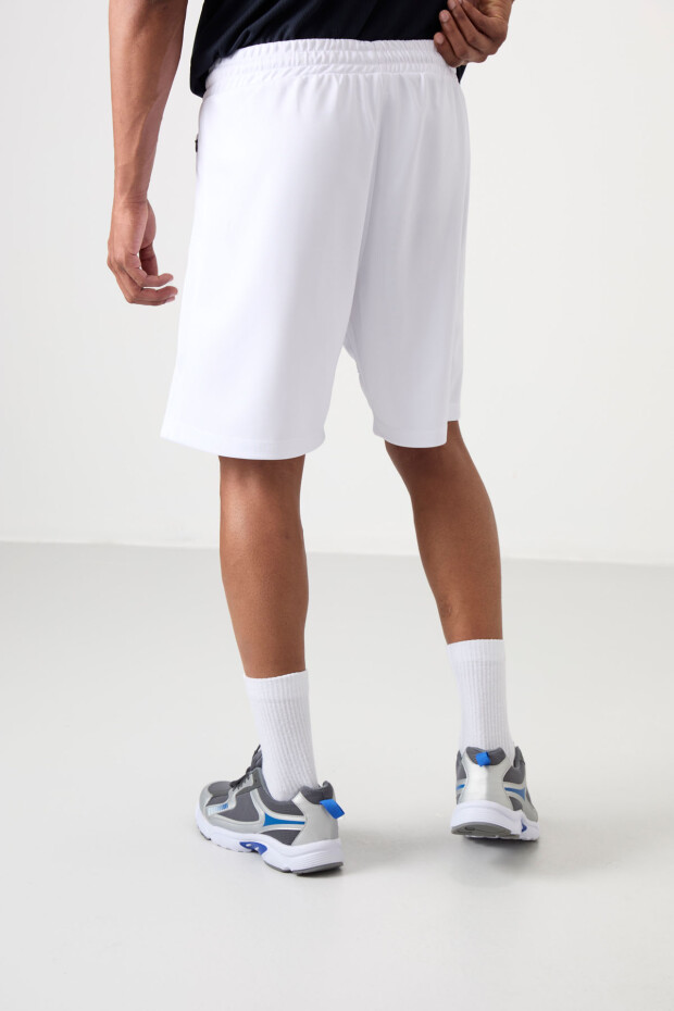 Beyaz Kalın Yumuşak Comfort Fit Erkek Şort - 81271 - 5