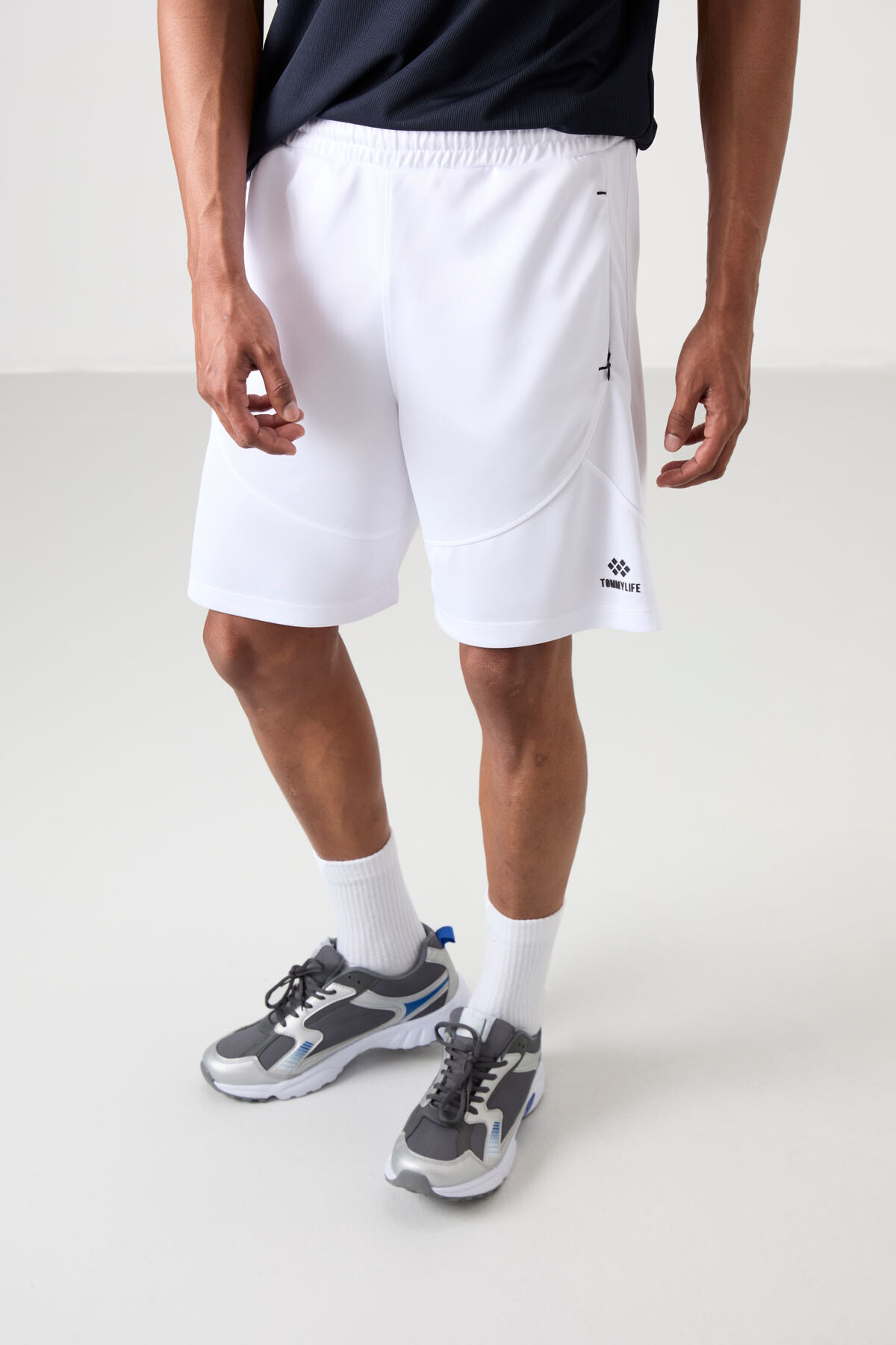 Beyaz Kalın Yumuşak Comfort Fit Erkek Şort - 81271 - TOMMYLIFE (1)