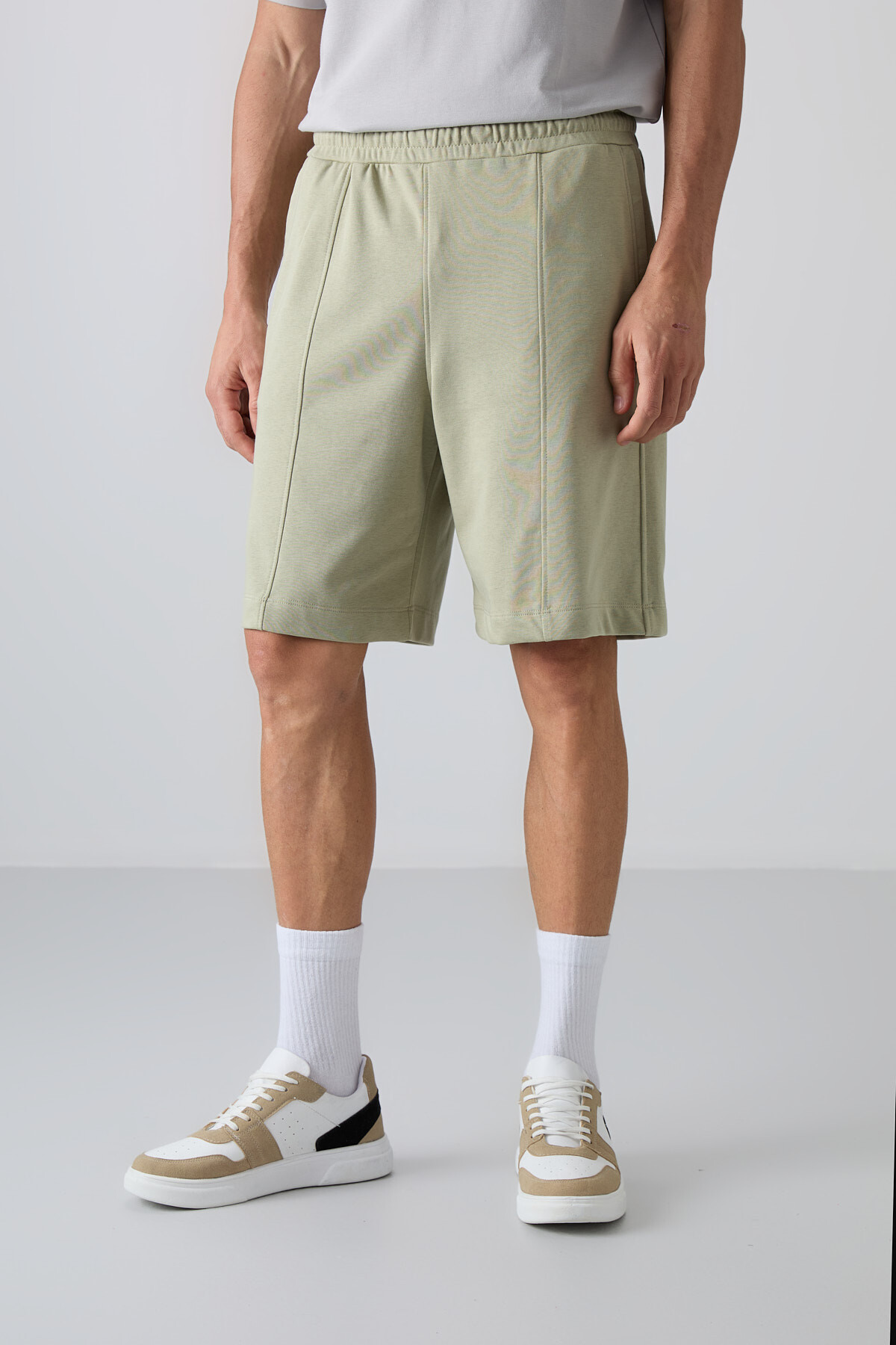 Çağla Pamuklu Kalın Yumuşak Dokulu Comfort Fit Basic Erkek Şort - 81261 - TOMMYLIFE (1)