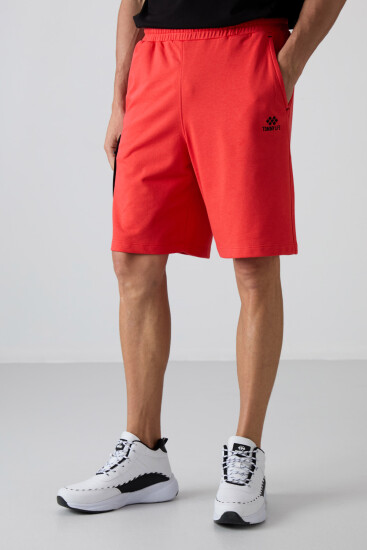 Fiesta Pamuklu Kalın Yumuşak Dokulu Comfort Fit Baskılı Erkek Şort - 81266 - TOMMYLIFE (1)