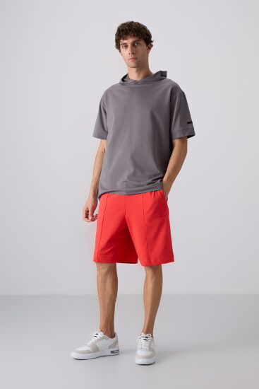 Fiesta Pamuklu Kalın Yumuşak Dokulu Comfort Fit Basic Erkek Şort - 81261 - TOMMYLIFE (1)