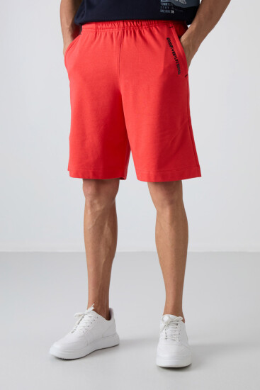 Fiesta Pamuklu Kalın Yumuşak Dokulu Comfort Fit Baskılı Erkek Şort - 81263 