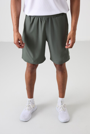 Haki Kalın Yumuşak Comfort Fit Erkek Şort - 81268 - TOMMYLIFE (1)