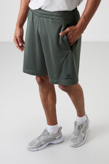 Haki Kalın Yumuşak Comfort Fit Erkek Şort - 81273 - TOMMYLIFE (1)