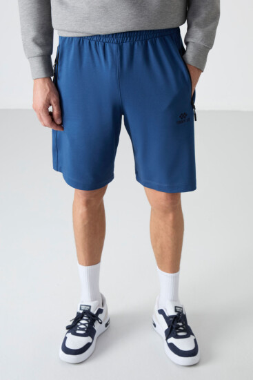 Parlament Gizli Fermuar Arka Cepli Bağcıklı Standart Kalıp Erkek Şort - 81136 - TOMMYLIFE (1)