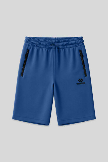 Parlament Gizli Fermuar Arka Cepli Bağcıklı Standart Kalıp Erkek Şort - 81136 