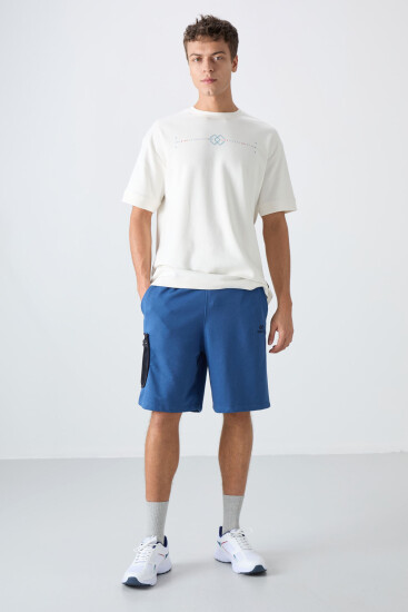 Parlament Pamuklu Kalın Yumuşak Dokulu Comfort Fit Baskılı Erkek Şort - 81266 - TOMMYLIFE