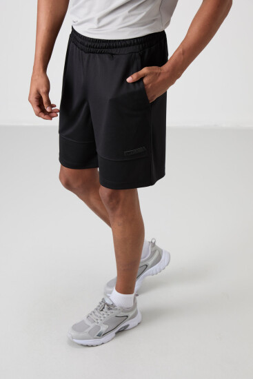 Siyah Kalın Yumuşak Comfort Fit Erkek Şort - 81272 - TOMMYLIFE (1)