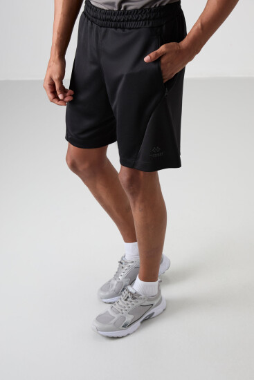 Siyah Kalın Yumuşak Comfort Fit Erkek Şort - 81273 - TOMMYLIFE (1)