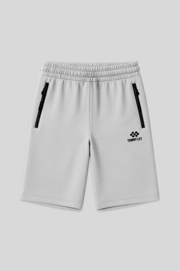 Taş Gizli Fermuar Arka Cepli Bağcıklı Standart Kalıp Erkek Şort - 81136 