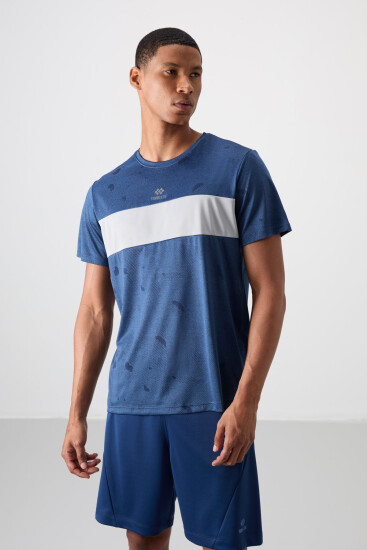 Parlament Nefes Alan Jakarlı İnce Esnek Standart Fit Erkek Performans T-Shirt - 88398 - TOMMYLIFE (1)