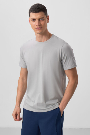 Taş Erkek Basic Kısa Kol Standart Kalıp O Yaka T-shirt - 87911 - TOMMYLIFE (1)