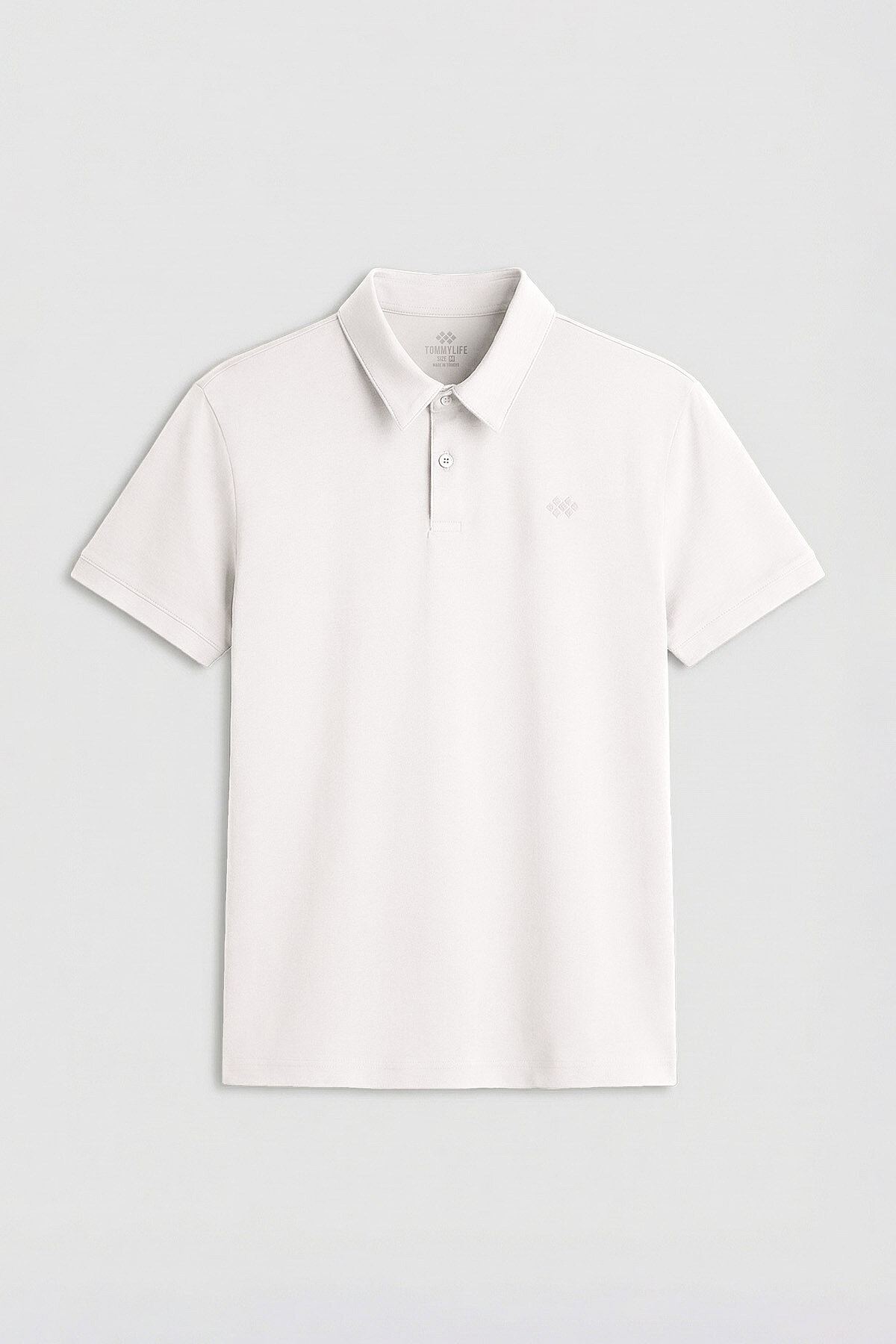 Ekru Standart Kalıp Basic Polo Yaka Erkek T-Shirt - 87748 - TOMMYLIFE